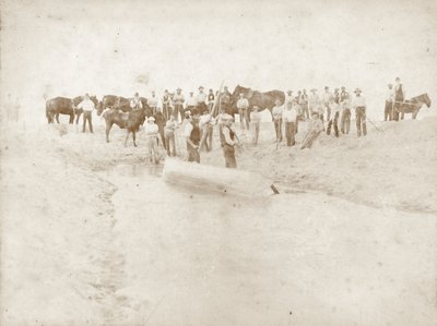 The opening of Waipu rivermouth, late 1880s by New Zealander Photographer